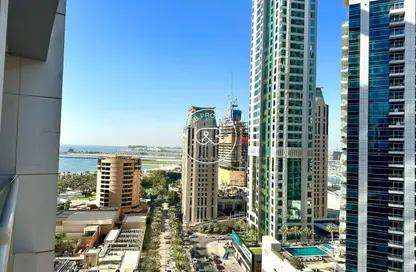 شقة - غرفة نوم - 2 حمامات للايجار في سكاي فيو - دبي مارينا - دبي