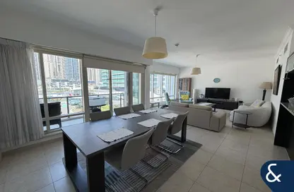 شقة - 2 غرف نوم - 3 حمامات للايجار في المجرة - 3 - المجرة - دبي مارينا - دبي