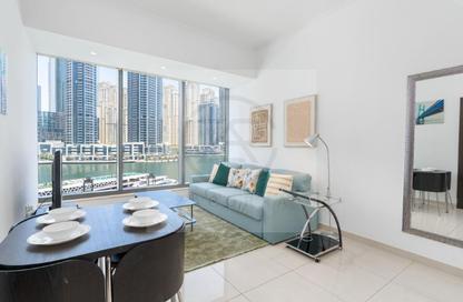شقة - غرفة نوم - 2 حمامات للايجار في B برج سيلفرين - سيلفيرين - دبي مارينا - دبي