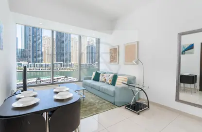 Apartment - 1 Bedroom - 2 Bathrooms for rent in Silverene Tower B - Silverene - Dubai Marina - Dubai
