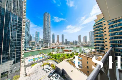 شقة - 2 غرف نوم - 3 حمامات للايجار في برج التألق 2 - أبراج البريق - دبي مارينا - دبي