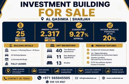 Whole Building - Studio - 7+ Bathrooms for sale in Al Qasimiah City - Sharjah Whole Building - Studio - 7+ Bathrooms for sale in Al Qasimiah City - Sharjah
