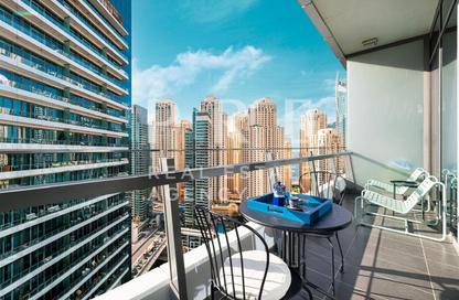 Apartment - Studio - 1 for rent in Silverene Tower B - Silverene - Dubai Marina - Dubai