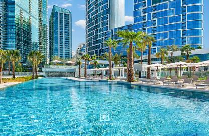 Apartment - 1 - 2 for rent in Jumeirah Gate Tower 2 - The Address Jumeirah Resort and Spa - Jumeirah Beach Residence - Dubai