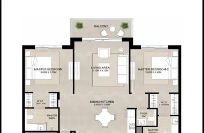 شقة - 2 غرف نوم - 3 حمامات للبيع في او ار ايه - تاون سكوير - دبي
