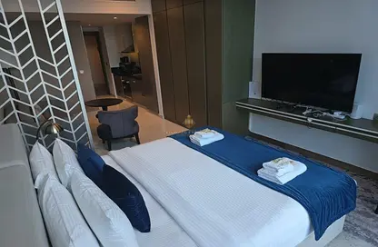 Apartment - Studio - 1 Bathroom for rent in Damac Maison Prive A - Damac Maison Prive - Business Bay - Dubai