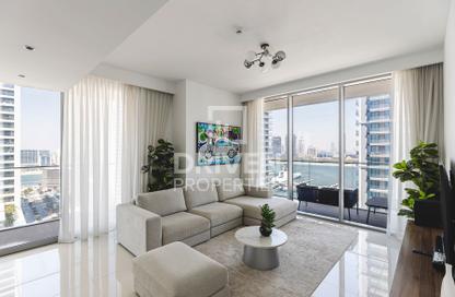 شقة - 2 - 2 للايجار في برج Beach Isle 2 - بيتش آيل - إعمار بيتشفرونت - دبي هاربور - دبي