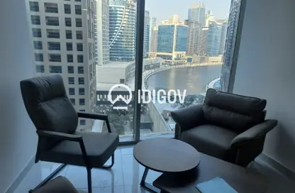 Office Space - Studio - 1 Bathroom for rent in The Binary Tower - Business Bay - Dubai