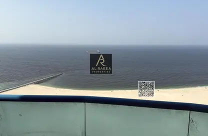 Apartment - 3 Bedrooms - 3 Bathrooms for rent in Corniche Tower - Ajman Corniche Road - Ajman