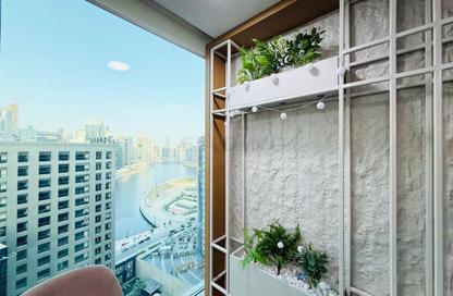 Business Centre - Studio - 2 Bathrooms for rent in The Exchange - Business Bay - Dubai