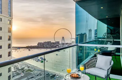 Apartment - 2 Bedrooms - 2 Bathrooms for rent in Al Fattan Marine Towers - Jumeirah Beach Residence - Dubai