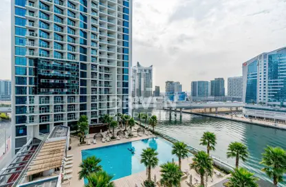 Apartment - Studio - 1 Bathroom for rent in Damac Maison Prive A - Damac Maison Prive - Business Bay - Dubai