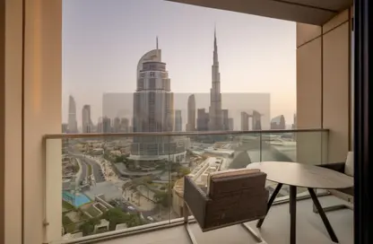 النزل و الشقق الفندقية - غرفة نوم - 2 حمامات للايجار في العنوان رزيدنس فاونتن فيوز  2 - العنوان رزيدنس فاونتن فيوز - وسط مدينة دبي - دبي