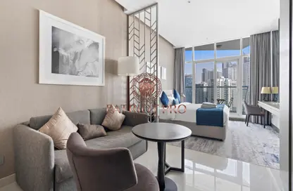 Apartment - Studio - 1 Bathroom for rent in Damac Maison Prive A - Damac Maison Prive - Business Bay - Dubai