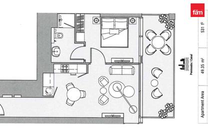 Apartment - 1 - 1 for sale in The Edge Tower A - The Edge - Business Bay - Dubai
