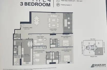 شقة - 3 غرف نوم - 5 حمامات للبيع في تيراسيس الشارقة - الخان لاجون - الخان - الشارقة