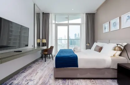 Apartment - Studio - 1 Bathroom for rent in Damac Maison Prive A - Damac Maison Prive - Business Bay - Dubai