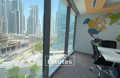Business Centre - Studio - 2 Bathrooms for rent in The Binary Tower - Business Bay - Dubai