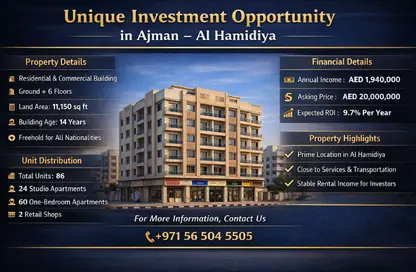 Whole Building - 7+ Bedrooms - 7+ Bathrooms for sale in Al Hamidiya 2 - Al Hamidiya - Ajman