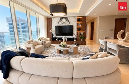 Apartment - 3 - 4 for rent in Palace Beach Residence Tower 1 - Palace Beach Residence - Emaar Beachfront - Dubai Harbour - Dubai