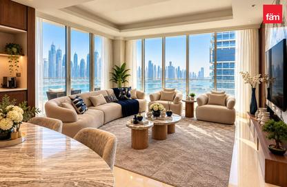 Apartment - 3 - 4 for rent in Palace Beach Residence Tower 1 - Palace Beach Residence - Emaar Beachfront - Dubai Harbour - Dubai