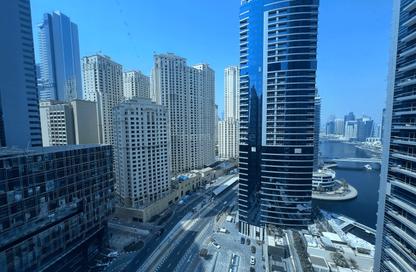 شقة - غرفة نوم - 1 حمام للايجار في برج باي سنترال الغربي - باي سنترال - دبي مارينا - دبي