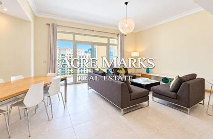 Apartment - 2 - 3 for rent in Al Das - Shoreline Apartments - Palm Jumeirah - Dubai