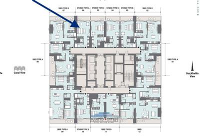 Apartment - Studio - 1 Bathroom for sale in Peninsula Four - Peninsula - Business Bay - Dubai