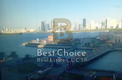 Office Space - Studio - 2 Bathrooms for rent in Thuraya Al Majaz Building - Al Majaz 3 - Al Majaz - Sharjah