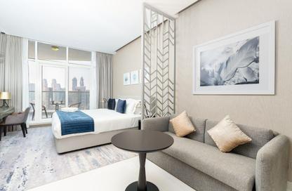 Apartment - Studio - 1 Bathroom for rent in Damac Maison Prive B - Damac Maison Prive - Business Bay - Dubai