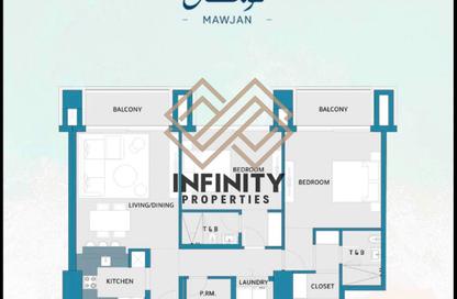 Apartment - 2 Bedrooms - 3 Bathrooms for sale in Mawjan Tower - Ajman Corniche Road - Ajman Apartment - 2 Bedrooms - 3 Bathrooms for sale in Mawjan Tower - Ajman Corniche Road - Ajman