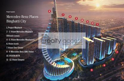 Apartment - 2 Bedrooms - 3 Bathrooms for sale in Mercedes Benz Places by Binghatti - Downtown Dubai - Dubai