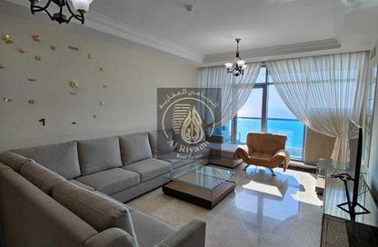 Apartment - 3 Bedrooms - 4 Bathrooms for rent in Corniche Tower - Ajman Corniche Road - Ajman