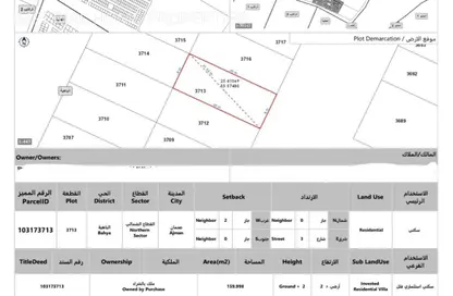 Land - Studio for sale in Al Bahia Hills - Al Bahia - Ajman