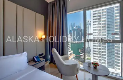 النزل و الشقق الفندقية - 2 غرف نوم - 3 حمامات للايجار في برج سفير - دبي مارينا - دبي