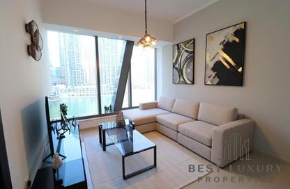 Apartment - 1 Bedroom - 2 Bathrooms for rent in Silverene Tower B - Silverene - Dubai Marina - Dubai