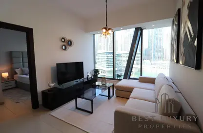 Apartment - 1 Bedroom - 2 Bathrooms for rent in Silverene Tower B - Silverene - Dubai Marina - Dubai
