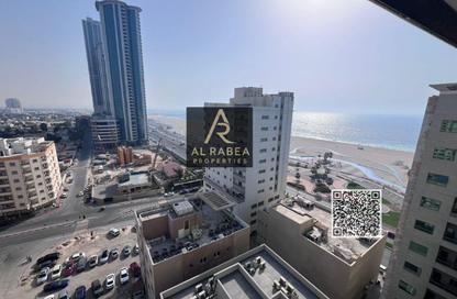 Apartment - 2 Bedrooms - 3 Bathrooms for rent in Corniche Tower - Ajman Corniche Road - Ajman