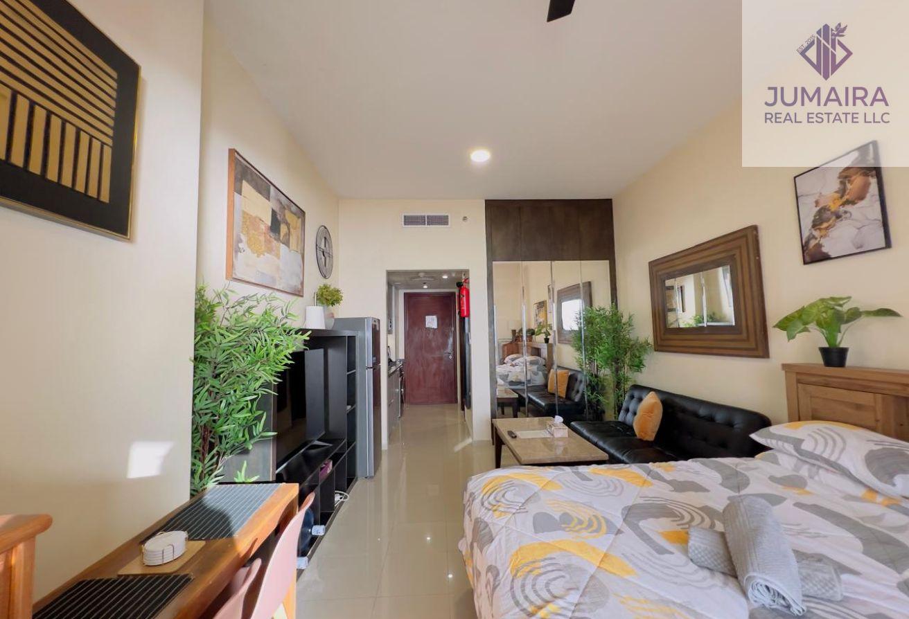 Furnished Studio|High Floor|Sea View|Bills Incuded