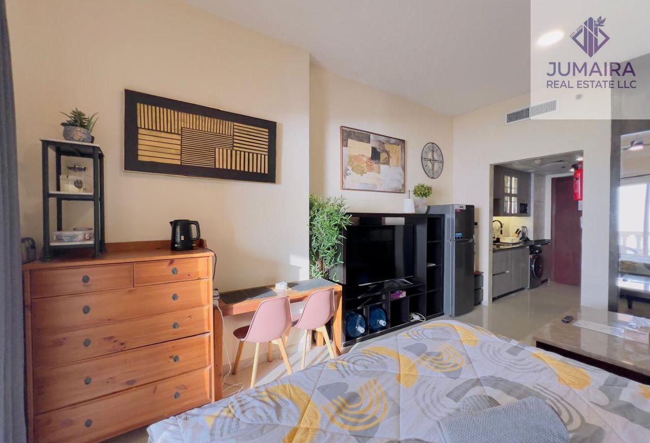 Furnished Studio|High Floor|Sea View|Bills Incuded