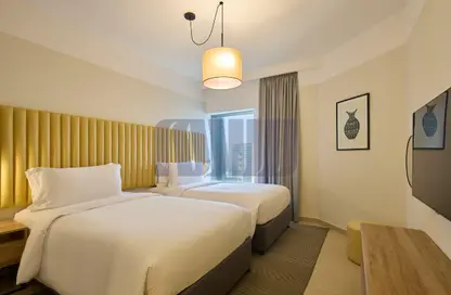 شقة - 2 غرف نوم - 3 حمامات للايجار في المركز المالي برج السلام - شارع الشيخ زايد - دبي