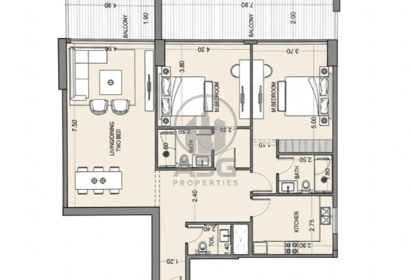 Big Layout 2BR | Tulip Oasis 10 | Ready to Move photo 9