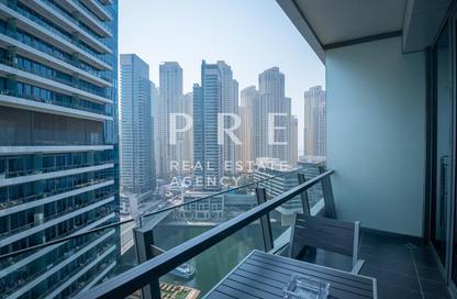 Apartment - Studio - 1 Bathroom for rent in Silverene Tower B - Silverene - Dubai Marina - Dubai