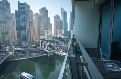 Apartment - Studio - 1 Bathroom for rent in Silverene Tower B - Silverene - Dubai Marina - Dubai
