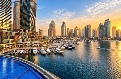 Apartment - 1 - 2 for rent in Cayan Tower - Dubai Marina - Dubai
