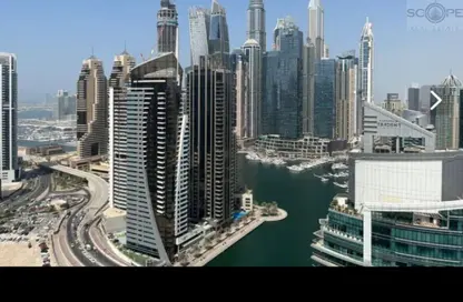 شقة - 2 غرف نوم - 3 حمامات للايجار في برج الزمان والمكان - دبي مارينا - دبي