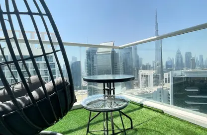 Apartment - Studio - 1 Bathroom for rent in Damac Maison Prive B - Damac Maison Prive - Business Bay - Dubai