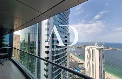 Apartment - 4 Bedrooms - 5 Bathrooms for rent in Al Fattan Marine Tower - Al Fattan Marine Towers - Jumeirah Beach Residence - Dubai