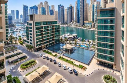 Apartment - 1 - 1 for rent in Al Majara 1 - Al Majara Towers - Dubai Marina - Dubai