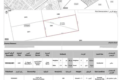 Land - Studio for sale in Al Mowaihat 2 - Al Mowaihat - Ajman Land - Studio for sale in Al Mowaihat 2 - Al Mowaihat - Ajman